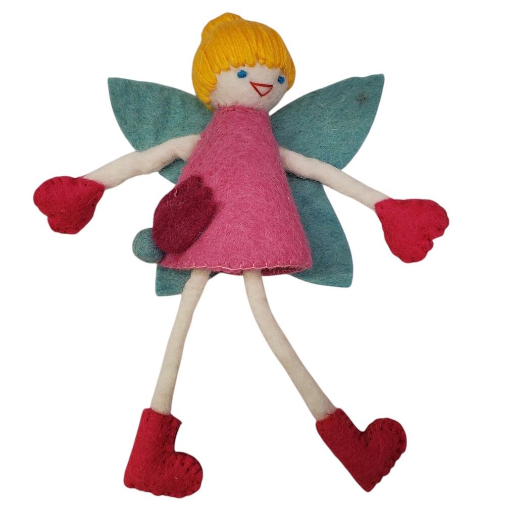 Global Groove Hand Felted Tooth Fairy Pillow Doll 9" Fairtrade